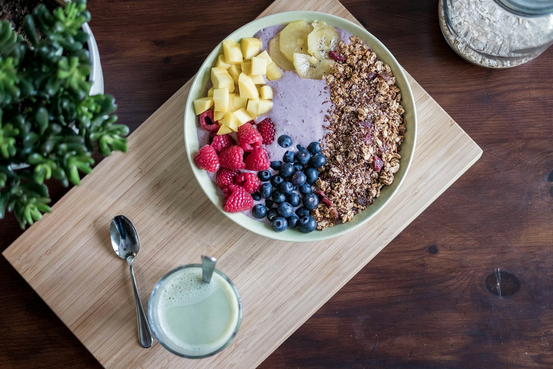 a colorful chia bowl breakfast